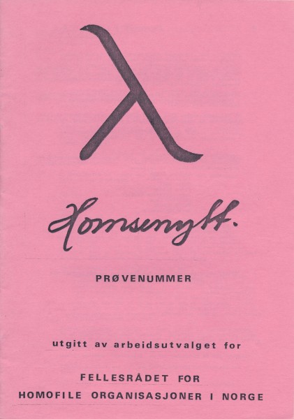 Forsiden til prøvenummeret av Homsenytt, som kom ut i 1979.